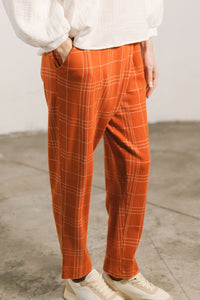 Pantalón Cuadros Naranja