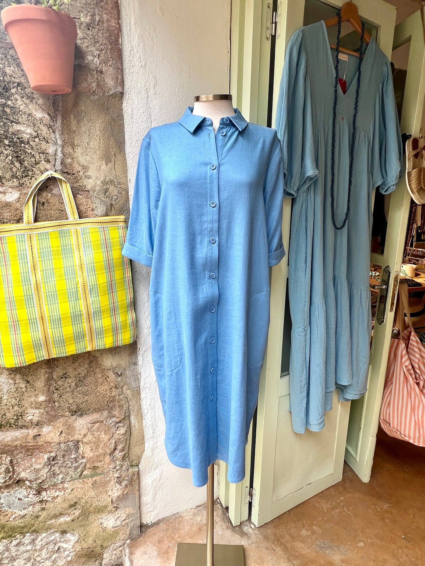Vestido Camisero Lino